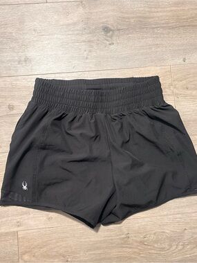 Spyder Black Women's Athletic Shorts with Elastic Waistband